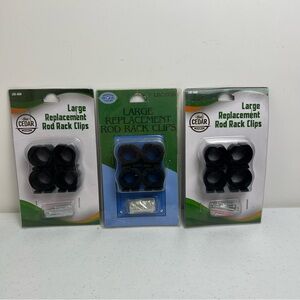Lot of 3 Large Replacement Fishing Rod Rack Clips Organize 8 each pack LRC 008